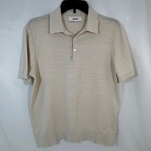 Buck Mason Avalon Ivory Knit Polo M Quiet Luxury Heritage Menswear Style BM16106